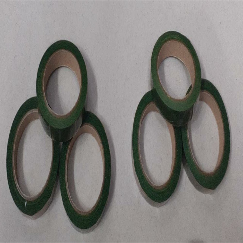 Onlinesalescantt Akar Hobby Crafts Flower Making Floral Tape, Green for arkandi/stocking flowers and art craft school students/fine arts (12 mm, 6 Pieces)