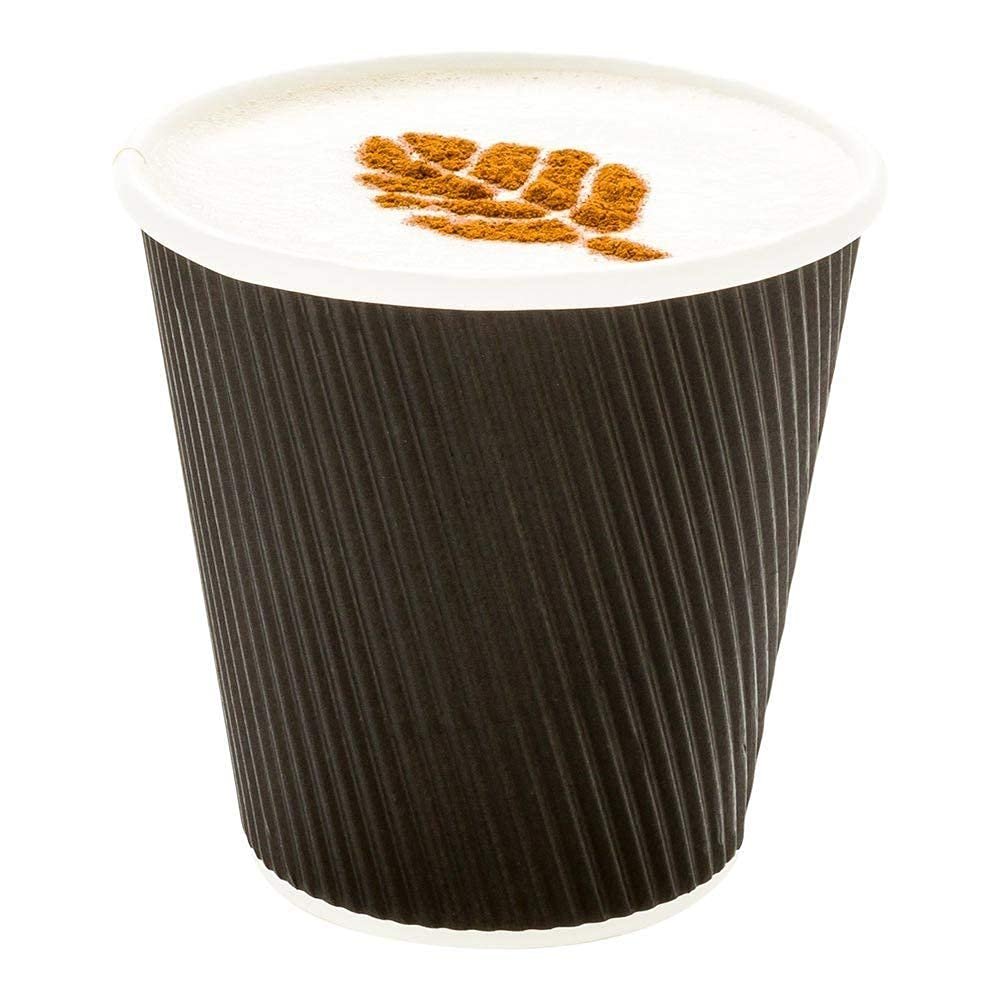 Ssanvi Disposable Glasses Use and Throw Coffee Cup Disapoble Juice Glass Ecofriendly Paper Glasses for House Party, Picnic Office Coffee Glass 250 Ml (25 PCs Black)