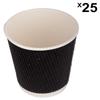 Ssanvi Disposable Glasses Use and Throw Coffee Cup Disapoble Juice Glass Ecofriendly Paper Glasses for House Party, Picnic Office Coffee Glass 250 Ml (25 PCs Black) view 3