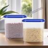 Cutting EDGE Modular Container Set of 2 BPA-Free & Leak-Proof, Stackable & Nestable, Reusable Food Organizers For Kitchen, Pantry, Fridge & Meal Prep (2 x 1800ml) - Blue Lids view 2