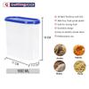 Cutting EDGE Modular Container Set of 2 BPA-Free & Leak-Proof, Stackable & Nestable, Reusable Food Organizers For Kitchen, Pantry, Fridge & Meal Prep (2 x 1800ml) - Blue Lids view 4