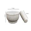 HeeMo, White Marble Imam Dasta/Mortar and Pestle Set/Ohkli Musal/Kharal/Idi Kallu/Khal Musal/Khalbatta/Spice Grinder-4 Inches view 2