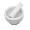 HeeMo, White Marble Imam Dasta/Mortar and Pestle Set/Ohkli Musal/Kharal/Idi Kallu/Khal Musal/Khalbatta/Spice Grinder-4 Inches view 3