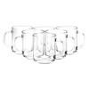 Yera Transparent Glass Mug with Handle 240 ml Set of 6| Transparent For Coffee, Tea, Cappuccino, Latte, Iced Tea, or Hot and Cold Beverages|Ideal for Home| Party, Restaurant, Gifting|Special Occasions view 1