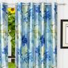 LaVichitra 1 Piece Premium Polyester Floral Door Curtain - 7 feet, Blue view 2