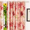 LaVichitra 1 Piece Premium Polyester Floral Door Curtain - 7 feet, Maroon view 2