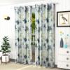 LaVichitra 1 Piece Premium Polyester Floral Door Curtain - 7 feet, Grey view 1