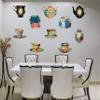 MINTKRAFT Vinyl Vintage Tea Cup Wall Sticker, Multicolour view 1