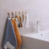 HOKIPO Magic Sticker Series Self Adhesive Plastic Bathroom/Kitchen Wall Hook Rail for Hanging Napkin, Utensils, Key (Silver) - Pack of 2 view 3