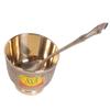 SHIV SHAKTI ARTS Handmade Pure Brass Embossed Flower Design Sign Katori Bowl with Spoon Serving Indian Home Food Homeware::Set of 1 view 1