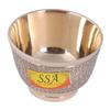 SHIV SHAKTI ARTS Handmade Pure Brass Embossed Flower Design Sign Katori Bowl with Spoon Serving Indian Home Food Homeware::Set of 1 view 2