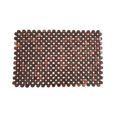 Home Centre Rivet Bamboo Placemat (Brown, 30 x 45 cm)