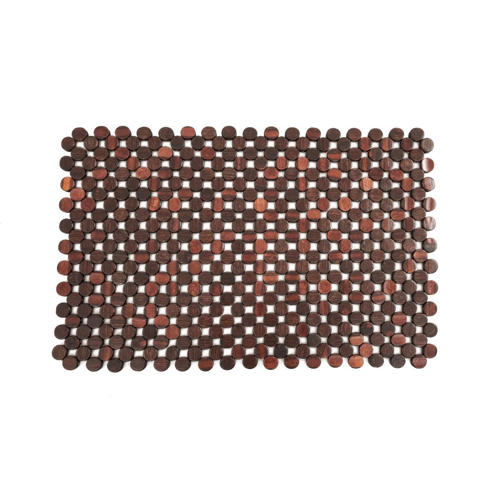 Home Centre Rivet Bamboo Placemat (Brown, 30 x 45 cm)