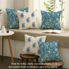 STITCHNEST Set of 5 Polycotton Cushion Covers  12x12 Inches  Blue & White Paisley Floral Prints  Elegant Traditional Cushion Covers for Sofa & Living Room | Perfect for Home Decor view 3