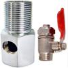 G QUALITY 1/2 Brass Nipple + 3/8 Brass Inlet Ball Valve for 3/8 inch Pipe Tubing RO Water Purifier Inlet Ball Valve Coupling Set Diverter Gate Valve On/Off Tee Cock Twin Elbow view 1