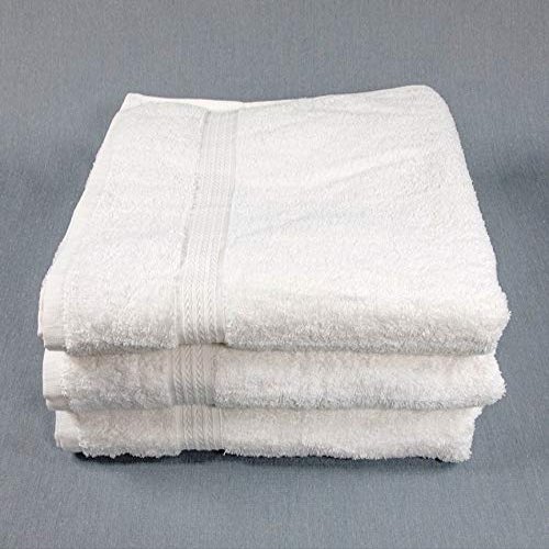 FRESH FROM LOOM Cotton Hand Towel 500 GSM, Size - 16x30 Inch (Set of 3 pc White)