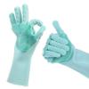 TOPHAVEN Silicone Scrubbing Gloves, Dish washing, Kitchen cleaning, Bathroom Cleaning, Car Cleaning, Pet Grooming, washing utensils for women,Men Multipurpose reusable Scrub Gloves (Multicolor,Pack of 2) view 2