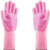 TOPHAVEN Silicone Scrubbing Gloves, Dish washing, Kitchen cleaning, Bathroom Cleaning, Car Cleaning, Pet Grooming, washing utensils for women,Men Multipurpose reusable Scrub Gloves (Multicolor,Pack of 2) view 3