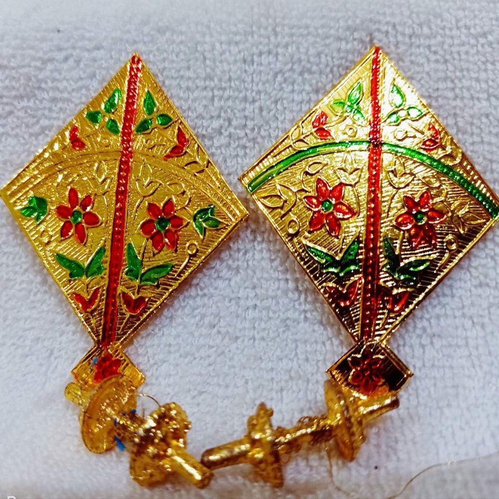 Brij Sugandha Ladoo Gopal Toy- Kite Set of 2 - Patang with FIRAKI for Janashtmi Laddu Gopal Ji (Approx 3.5 cm) - for Gifting & Lord Krishna by The Kanha Store