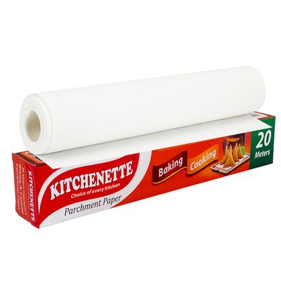 Kitchenette Parchment Paper Roll 20 Meter | Non-Stick Butter Paper for Baking Cake, Oven & Air Fryer | Heat Resistant Cooking & Baking Paper