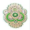 Fressia Fabrics 5 Pcs Sew On Glue On Fabric Patches Embroidery Applique Decoration for Clothes Dress Material Saree Suit Kurti Gown, Art & Craft, DIY Decor - Gold view 1