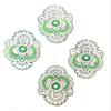 Fressia Fabrics 5 Pcs Sew On Glue On Fabric Patches Embroidery Applique Decoration for Clothes Dress Material Saree Suit Kurti Gown, Art & Craft, DIY Decor - Gold view 2