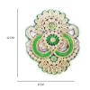 Fressia Fabrics 5 Pcs Sew On Glue On Fabric Patches Embroidery Applique Decoration for Clothes Dress Material Saree Suit Kurti Gown, Art & Craft, DIY Decor - Gold view 3