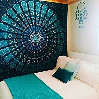Textile art Cotton Magical Thinking Bedspread Wall Hanging (54 x 84 inches, Multicolour)
