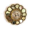 Fressia Fabrics 5 Pcs Sew On Glue On Fabric Patches Embroidery Applique Decoration for Clothes Dress Material Saree Suit Kurti Gown, Art & Craft, DIY Decor - Gold view 1