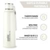 Cello Puro Steel-X Benz 900 PU Insulated Water Bottle 900 ml, White | BPA Free, Leakproof, ISI Certified |Hot & Cold Bottle for Gym, Office, College, Travel, Camping, Indoor & Outdoor Sports & Yoga view 3
