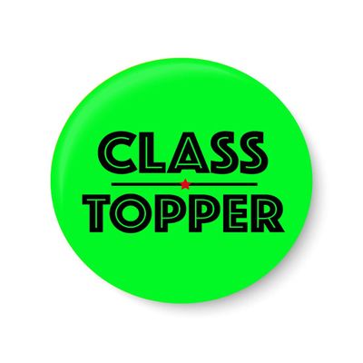 PEACOCKRIDE Class Topper I School I Fridge Magnet (Metal, Multicolour,75mm)
