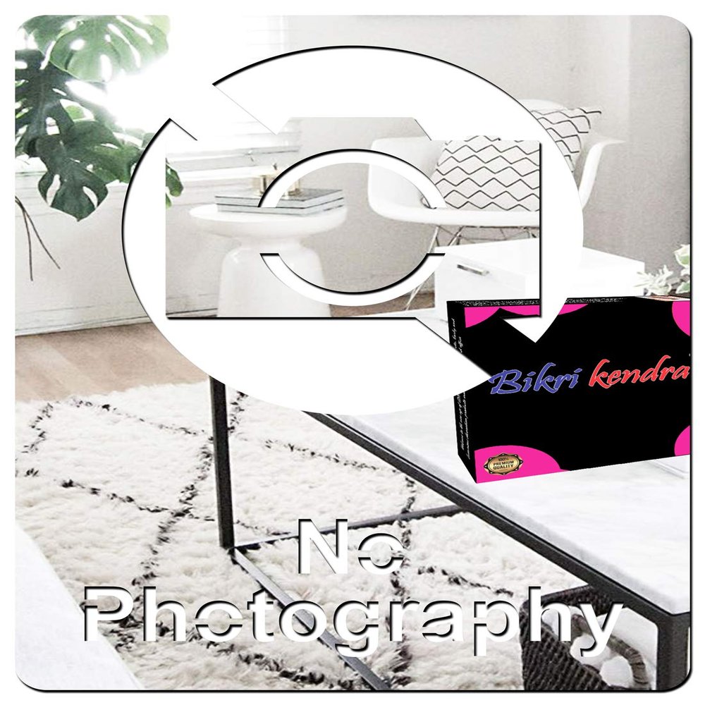 Bikri Kendra - no Photography Silver Sign Board - 3D Acrylic Mirror Stickers