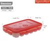 SignoraWare BPA Free Plastic Ice Tray with just one twist Ice Out | Cliplock Lid | Freezer tray | LeakProof | Perfect for making Ice cubes of your favoiurite beverages ( 18 cubes | Red ) view 2