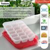 SignoraWare BPA Free Plastic Ice Tray with just one twist Ice Out | Cliplock Lid | Freezer tray | LeakProof | Perfect for making Ice cubes of your favoiurite beverages ( 18 cubes | Red ) view 4