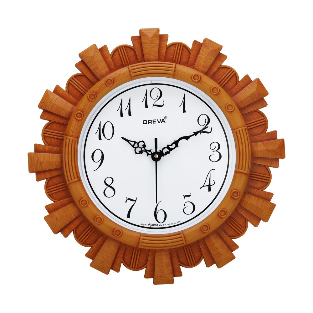 Oreva Plastic Vintage Wall Clock (Brown, 32 X 4 X 32 Cm) - Analog