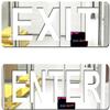 Bikri Kendra - Sign Board Silver Decorative Mirror Stickers for Wall, Wall Mirror Stickers, 3D Acrylic Stickers Wall Stickers for Hall Room, Bed Room, Kitchen Living Room Kids Room. (enter exit) view 1