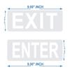 Bikri Kendra - Sign Board Silver Decorative Mirror Stickers for Wall, Wall Mirror Stickers, 3D Acrylic Stickers Wall Stickers for Hall Room, Bed Room, Kitchen Living Room Kids Room. (enter exit) view 3