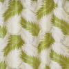 Cortina 2 Piece Leaf Design Panel Eyelet Polyester Door Semi Sheer Curtains - 7 Feet, Green view 2