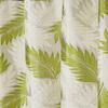 Cortina 2 Piece Leaf Design Panel Eyelet Polyester Door Semi Sheer Curtains - 7 Feet, Green view 3
