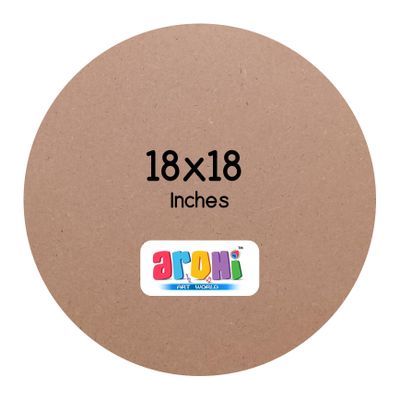 Arohi Art World Round Art Boards for Painting and Art & Craft Purpose Art & Craft Material Canvas Board Stationery Items Size: 18x18 inches Thickness 6mm