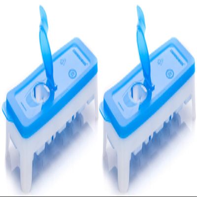 Signoraware Silicone BPA Free Plastic Ice Tray | Easy-Release Silicone Base | Easy Re-Filling Flip Top | Pop-Up 14 Cubes | Perfect for everyday use | Enjoy Mess-Free Ice Making (Set of 2 | Blue)