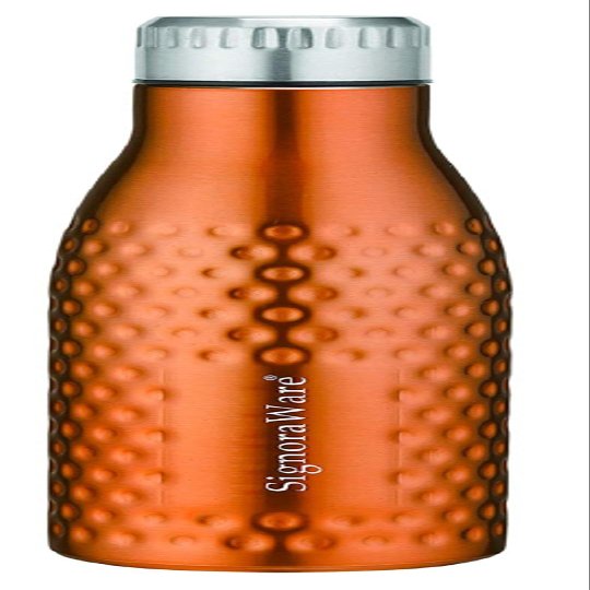 Signoraware Aace Hammered Single Walled Stainless Steel Bottle | Airtight & Leakproof | Stylish & Durable | Lightweight & Portable | Ideal for Office, Gym, School & Travel Use (1 Ltr | Multicolour)