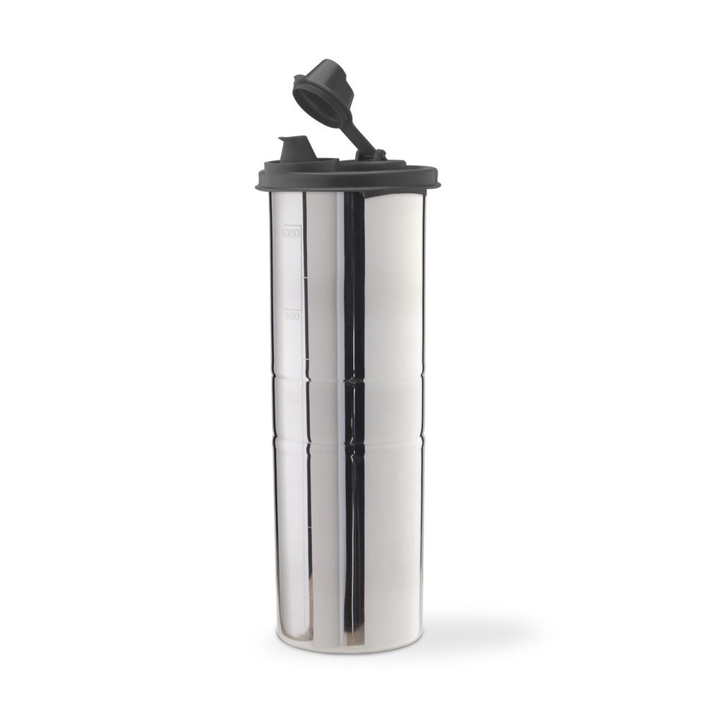 SignoraWare Easy Flow Stainless Steel Oil Dispenser | Airtight & Spill proof | Food grade | Pourer Drizzler | Easy to Clean | Best for Essential Oils & Grilling | Best for Home Use (1.1 Ltr | Black)