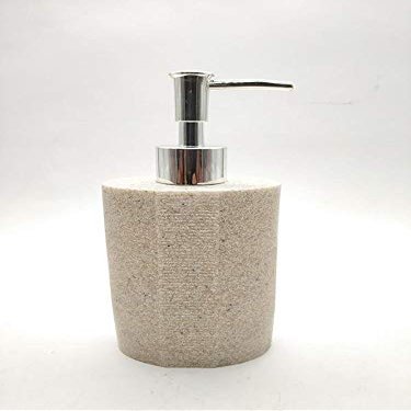 TOTO DEALS Premium Designer Sand Stone Liquid Soap Dispenser (Standard, Capacity: 350ml, Off-White)
