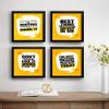 SAF Set of 4 Best Preparation Motivational UV Coated Home Decorative Gift Item Framed Painting 19 inch X 19 inch SAF_SET4_30(multicolor,Figures) view 1