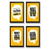 SAF Set of 4 Best Preparation Motivational UV Coated Home Decorative Gift Item Framed Painting 19 inch X 19 inch SAF_SET4_30(multicolor,Figures) view 2