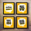 SAF Set of 4 Best Preparation Motivational UV Coated Home Decorative Gift Item Framed Painting 19 inch X 19 inch SAF_SET4_30(multicolor,Figures) view 3