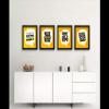 SAF Set of 4 Best Preparation Motivational UV Coated Home Decorative Gift Item Framed Painting 19 inch X 19 inch SAF_SET4_30(multicolor,Figures) view 4