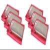 S4S Transparant View Non Woven Flower Design Attractive bow Saree Cover Bag, Cloth Cover (PINK_Set of 6) view 1