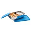 SignoraWare Compact Stainless Steel Small Lunch Box | Two Compartment Tiffin | Airtight & Leakproof | Useful for Travelling, Picnics & outdoor | Best for Office & School use (150ml + 550ml | Blue) view 1